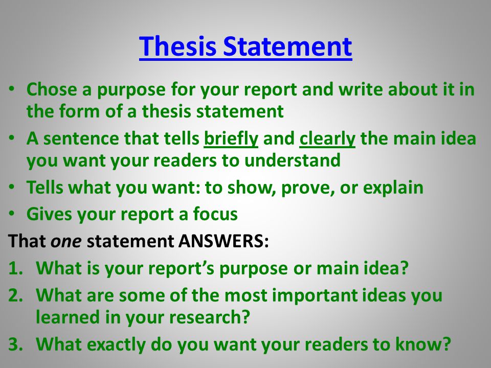 Thesis statement writing